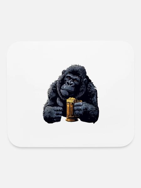 Gorilla - Mouse pad Horizontal - white - Front