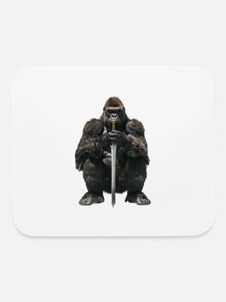 Gorilla - Mouse pad Horizontal - white - Front