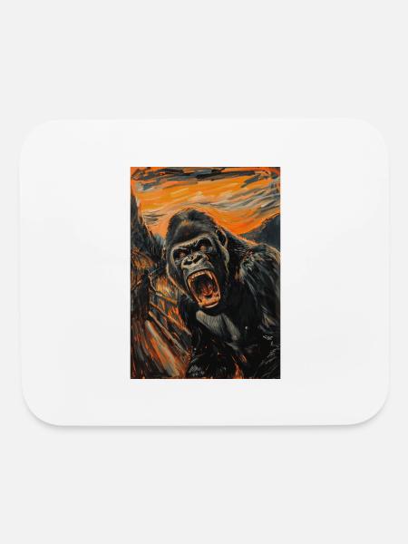 Gorilla - Mouse pad Horizontal - white - Front