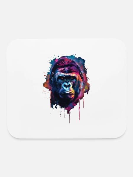 Gorilla - Mouse pad Horizontal - white - Front