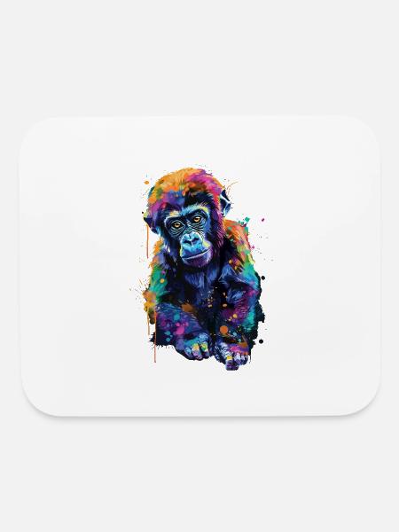 Gorilla - Mouse pad Horizontal - white - Front