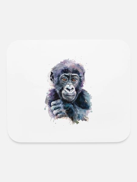 Gorilla - Mouse pad Horizontal - white - Front