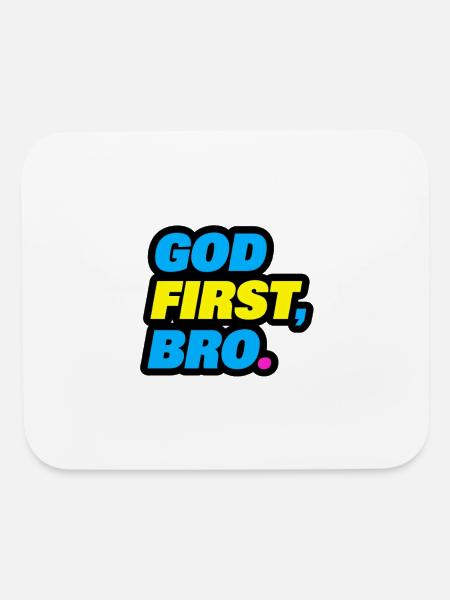 God First Bro - Mouse pad Horizontal - white - Front