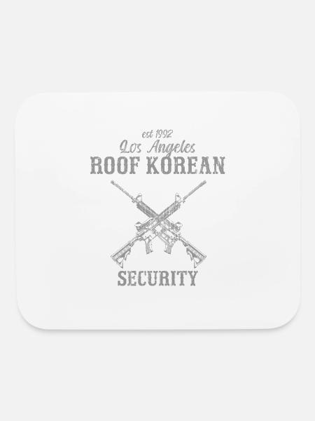 Est 1992 Los Angeles roof Korean security - Mouse pad Horizontal - white - Front
