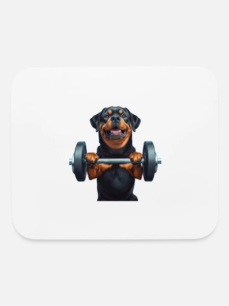 Rottweiler - Mouse pad Horizontal - white