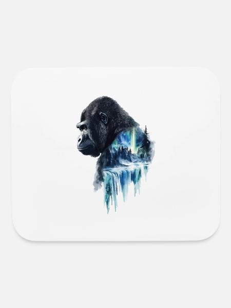 Gorilla - Mouse pad Horizontal - white - Front