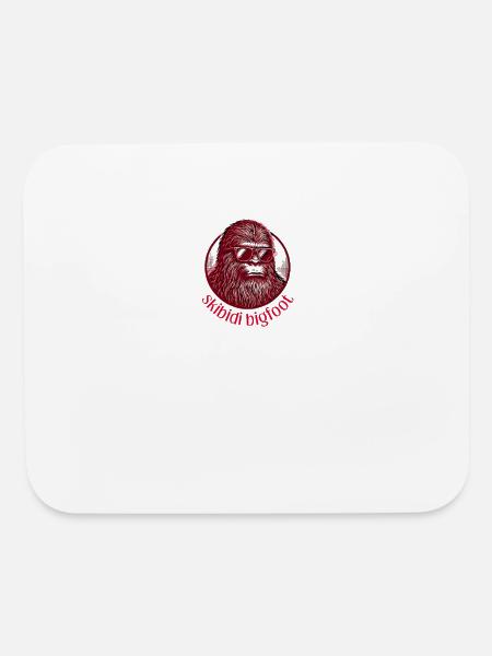 Cool Skibidi Bigfoot Viral Design - Mouse pad Horizontal - white - Front