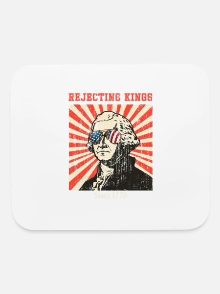 Rejecting Kings Since 1776 Patriotic USA Flag 4 - Mouse pad Horizontal - white - Front