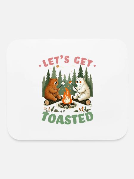 Let’s Get Toasted Campfire Vibes - Mouse pad Horizontal - white - Front