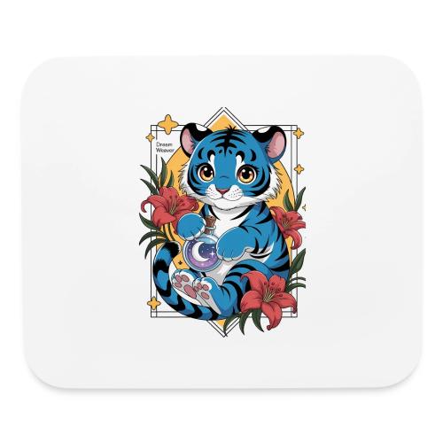Mystic Blue Tiger Anime Potion Design – Cute tiger - Mouse pad Horizontal