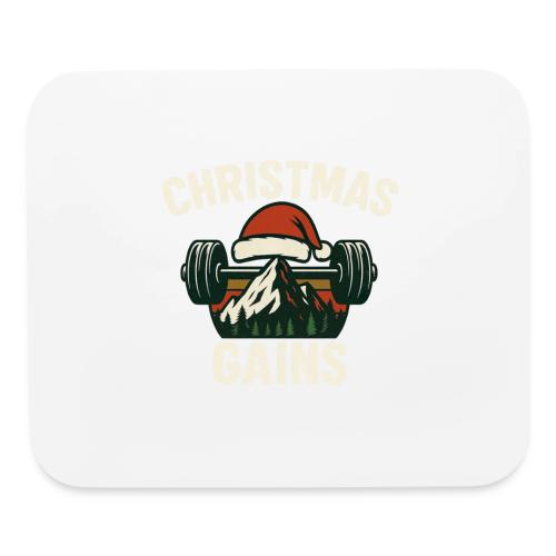 Christmas Gains – Santa Barbell Power - Mouse pad Horizontal