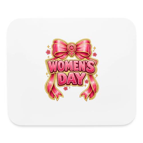 Cute Pink Bow Women’s Day Feminist Symbol - Mouse pad Horizontal