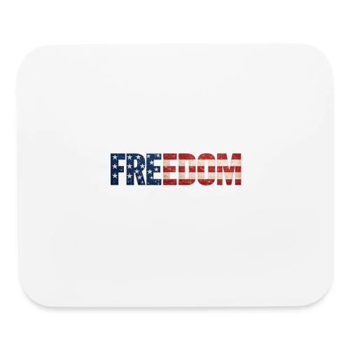 Freedom American Flag Distressed Patriotic Shirt - Mouse pad Horizontal