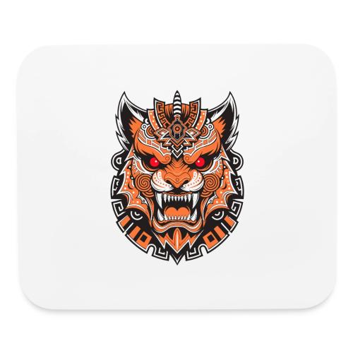 Tribal Demon Wolf Mask - Mouse pad Horizontal