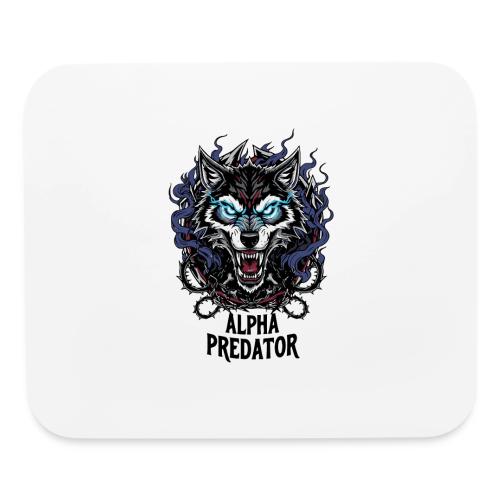 Alpha Predator Wolf Fierce Neon Eyes - Mouse pad Horizontal
