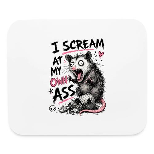 Funny Opossum Screaming Graphic Tee - Mouse pad Horizontal