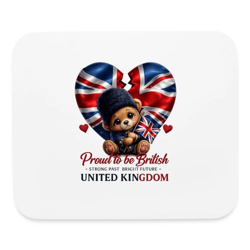Proud to Be British Teddy Bear UK Patriot Gift - Mouse pad Horizontal