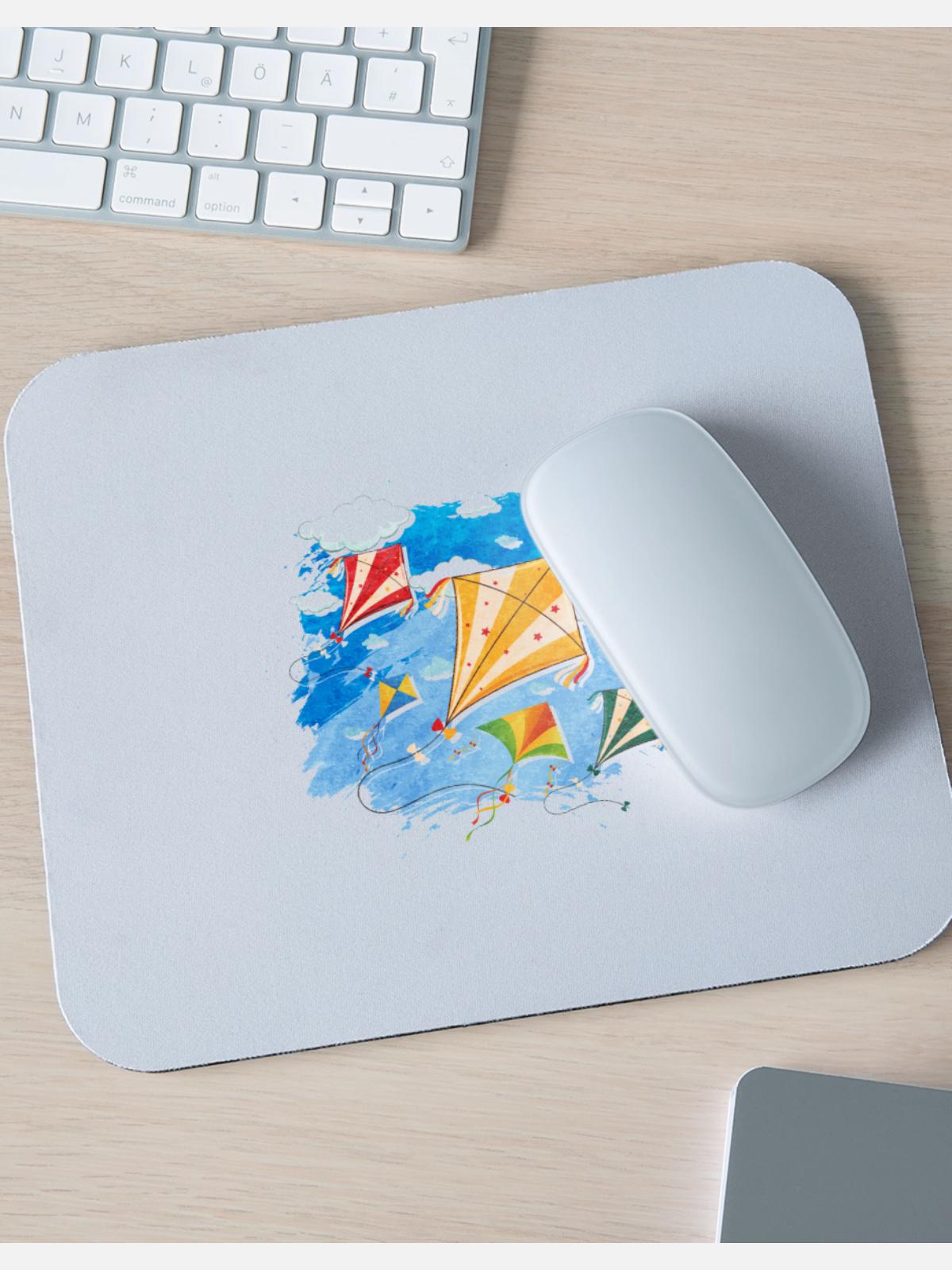 Kite Flying - Mouse pad Horizontal - white - Front