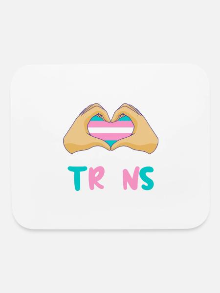 Proud Trans - Mouse pad Horizontal - white - Front