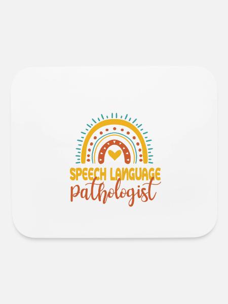Cute Speech Language Pathologist Rainbow - Mouse pad Horizontal - white - Front