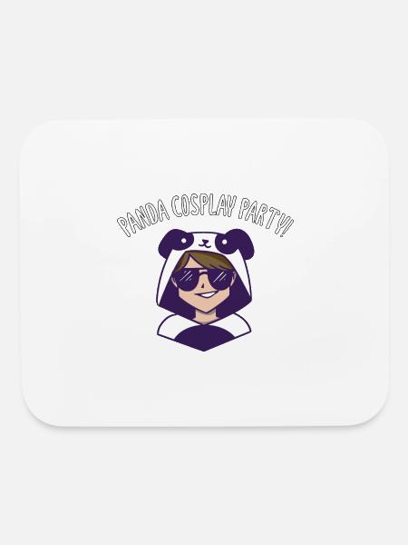 Soirée cosplay panda! - Tapis de souris - blanc - Devant