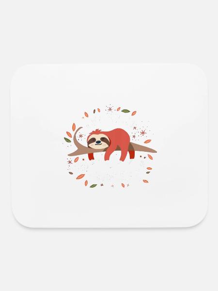Sloth Not Fast Not Furious - Mouse pad Horizontal - white - Front