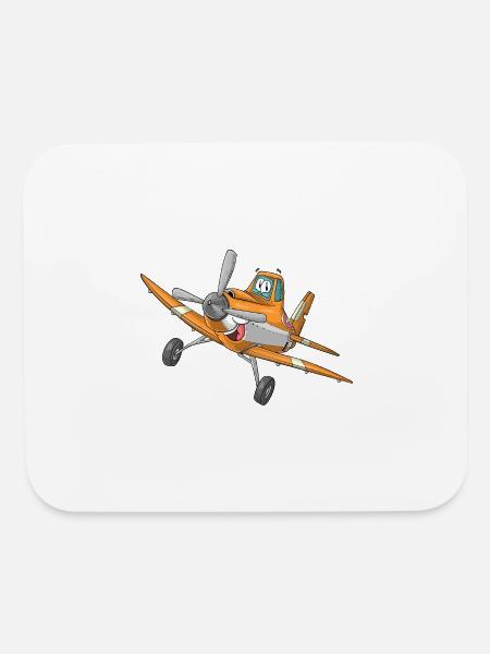 Airplane with a Face - Mouse pad Horizontal - white