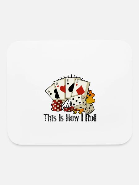 Poker Casino Poker Player Gambling Roulette Gift - Mouse pad Horizontal - white - Front
