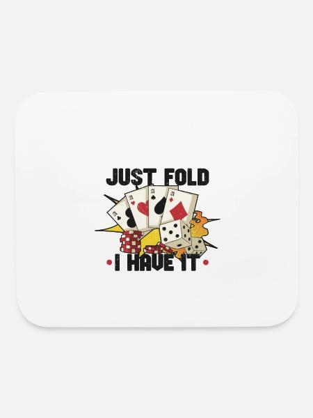 Poker Casino Poker Player Gambling Roulette Gift - Mouse pad Horizontal - white - Front
