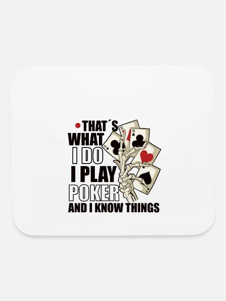 Poker Casino Poker Player Gambling Roulette Gift - Mouse pad Horizontal - white - Front
