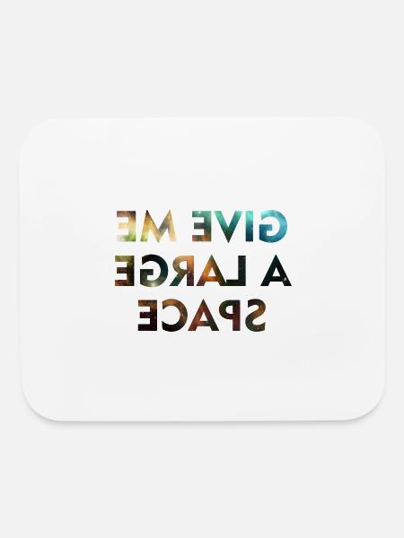 Cosmic Galaxy Mirror Text - Mouse pad Horizontal - white - Front