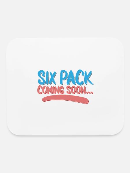 Six Pack Coming Soon 30 - Mouse pad Horizontal - white - Front