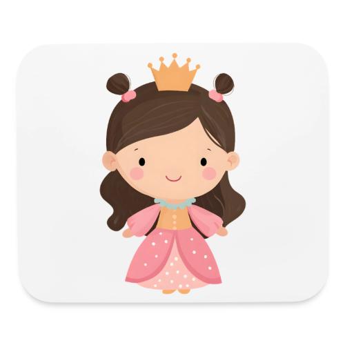 Cute Cartoon Little Princess Standing and Smiling - Mouse pad Horizontal