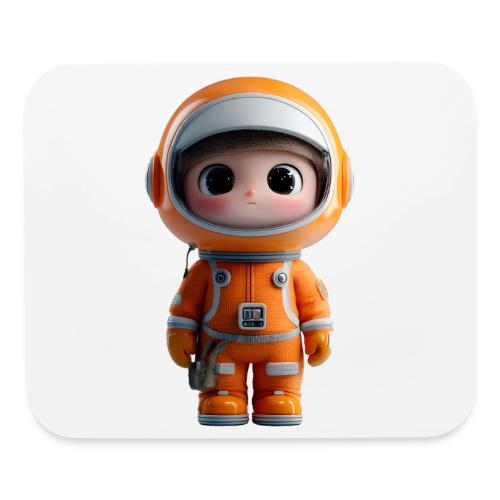 Cute Cartoon Astronaut in Orange Suit - Mouse pad Horizontal