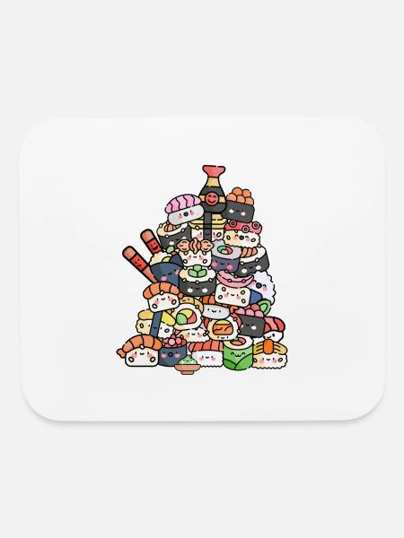 Cute Sushi Tower - Mouse pad Horizontal - white - Front