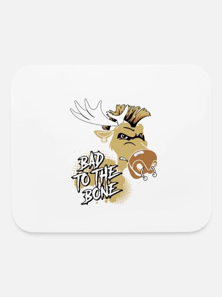 Bad To The Bone Punk - Mouse pad Horizontal - white - Front