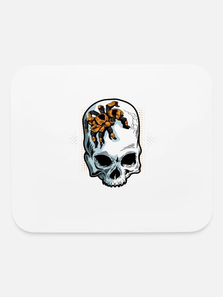 Tarantula on Skull Zoophilist Gift - Mouse pad Horizontal - white - Front