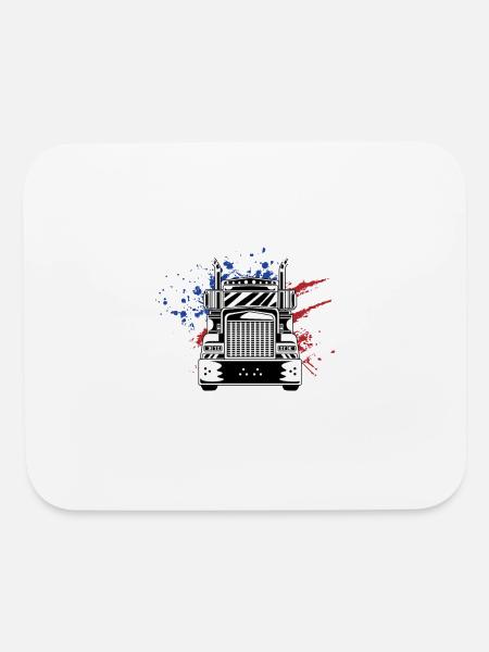 Truckers Move America Transporter Gift - Mouse pad Horizontal - white - Front