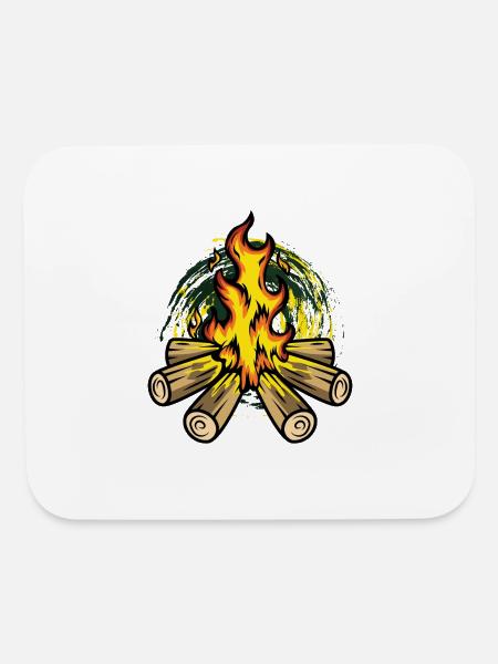 Burning Bonfire Ranger Gift - Mouse pad Horizontal - white - Front
