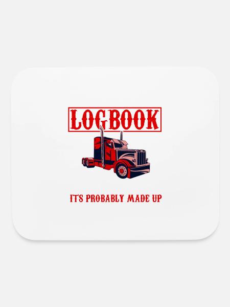 Funny Trucker Logbook Vintage Quote Truck Driving - Mouse pad Horizontal - white - Front