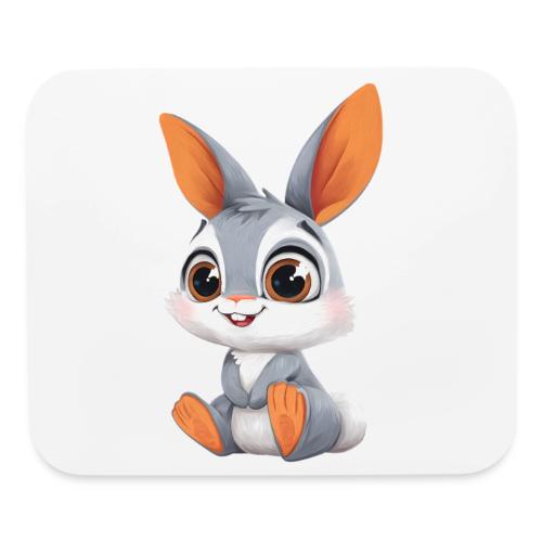 Multicolor Baby Rabbit Cartoon Sitting - Mouse pad Horizontal
