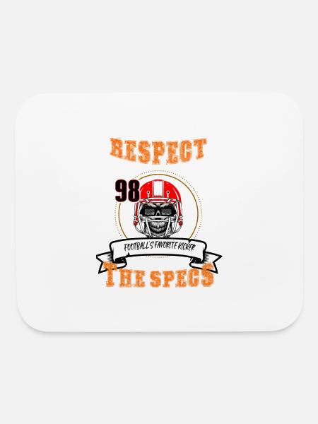 Respect the Specs Football s Favorite Kicker - Mouse pad Horizontal - white - Front