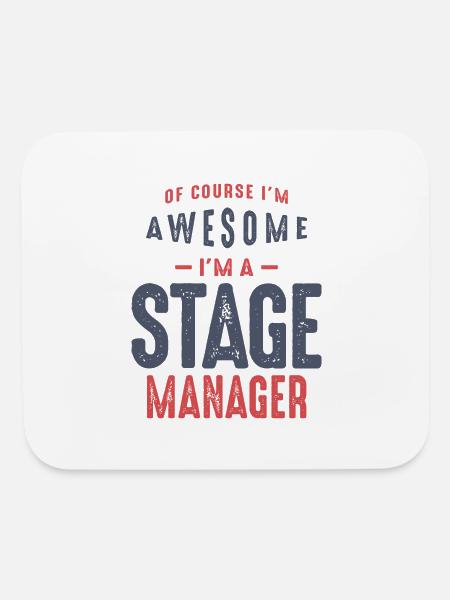 Stage Manager - Mouse pad Horizontal - white - Front