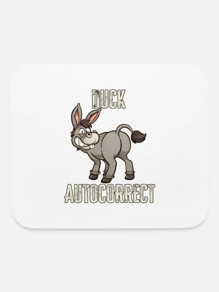 Duck Autocorrect - Mouse pad Horizontal - white - Front