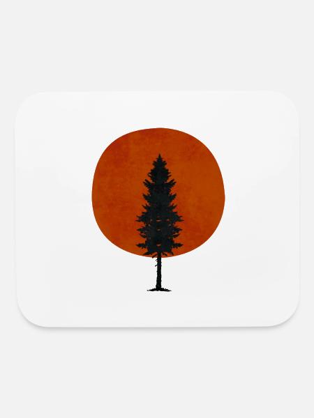 Nature Pine Tree - Mouse pad Horizontal - white - Front