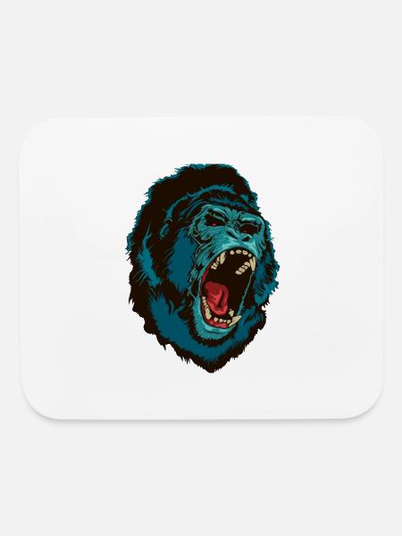 Gorilla - Mouse pad Horizontal - white - Front