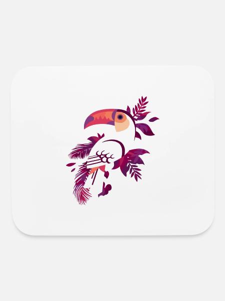 Toucan Silhouette - Mouse pad Horizontal - white - Front