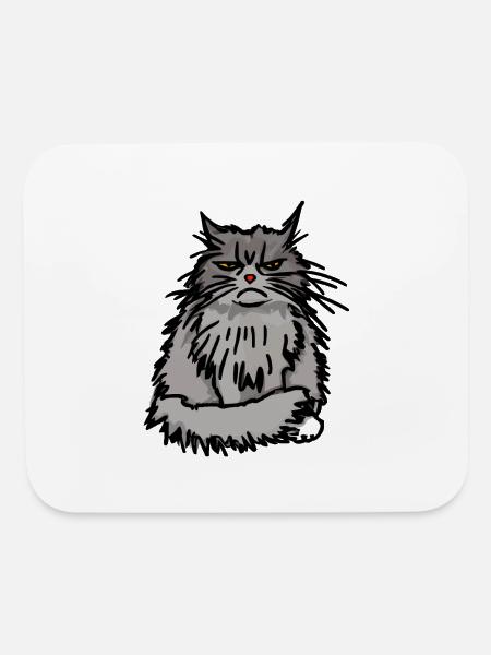 Grumpy Maine Cat - Mouse pad Horizontal - white - Front