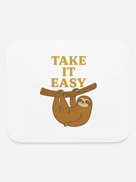 Take It Easy - Mouse pad Horizontal - white - Front