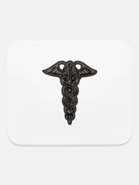 Caduceus - Mouse pad Horizontal - white - Front